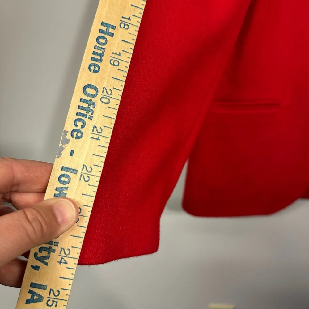 Vintage Sag Harbor Wool Blazer Red Women's Size 12 Lightweight Fall Winter